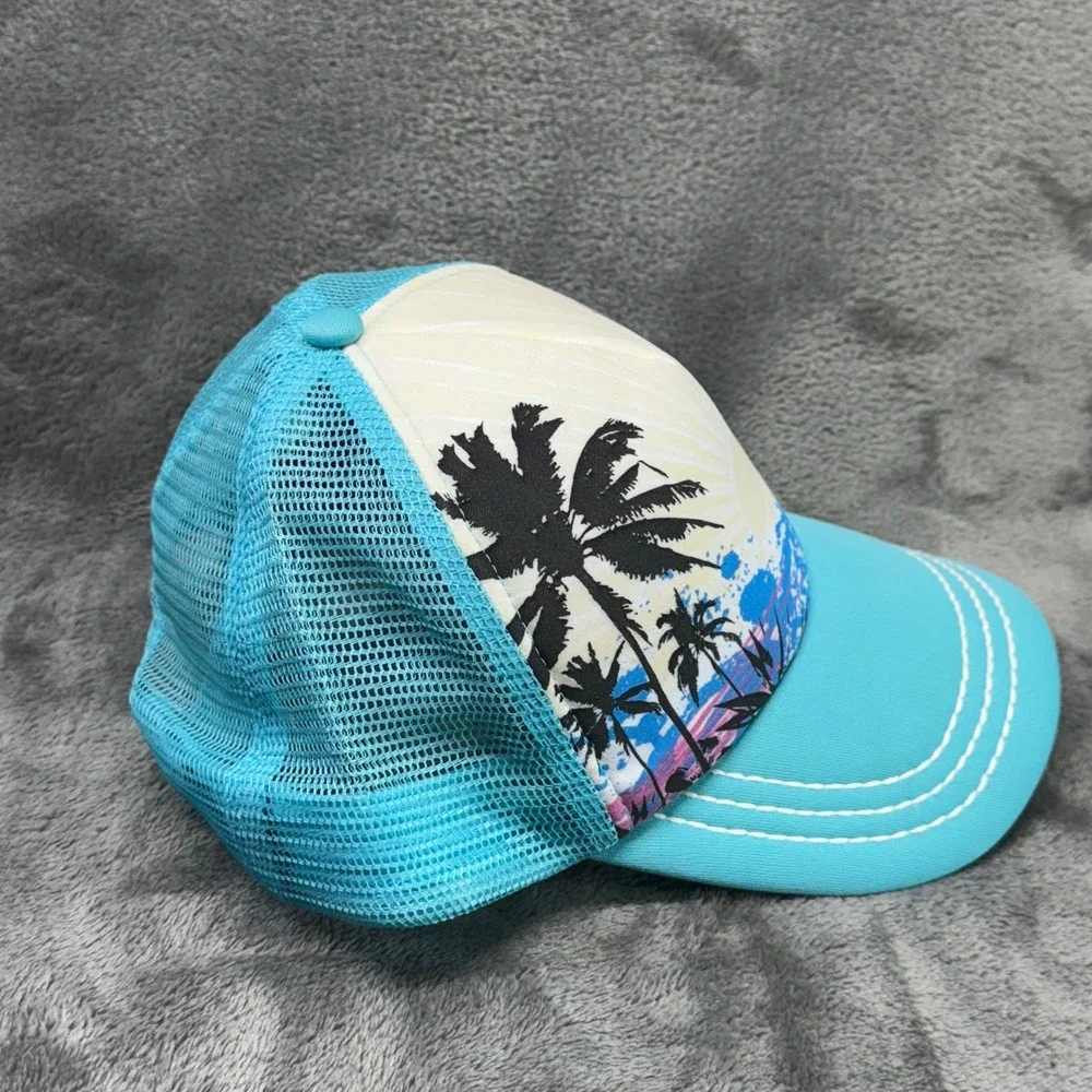 Del Sol Trucker Hat Palm Tree Graphic Print Adjustable OSFM‎